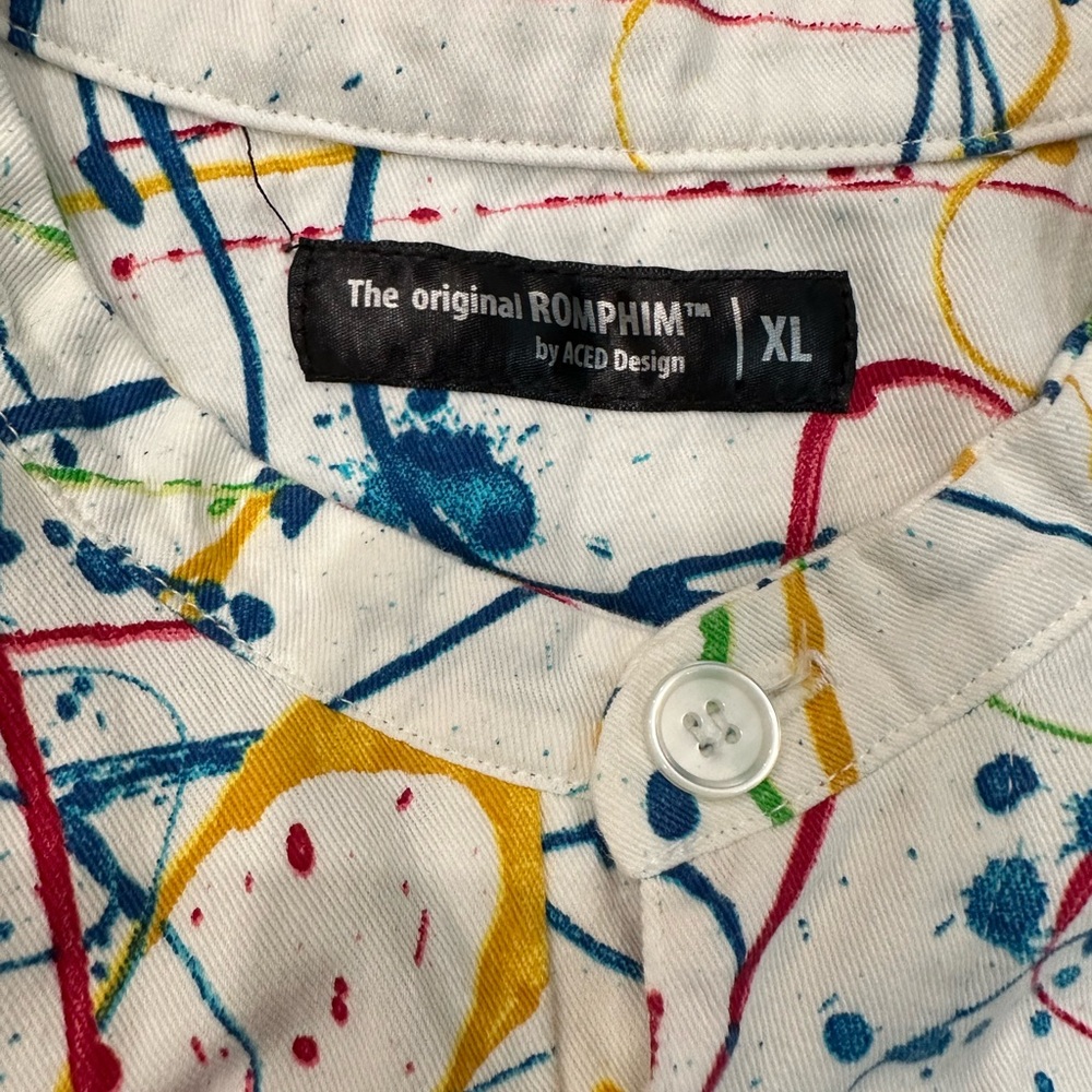 Eclectic Men’s Romper by RompHim | Paint-Splatter - Picture 9 of 10